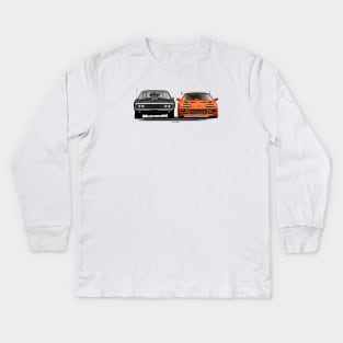 Charger R/T & Supra Mk IV - The Fast and Furious Kids Long Sleeve T-Shirt